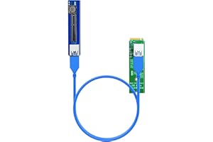 GLOTRENDS UEX108 Cavo riser da M.2 a PCIe X4 da 600 mm (velocità PCIe 3.0 X1), per scheda WiFi PCIe, scheda PCIe M.2, scheda PCIe USB, scheda audio, ecc.
