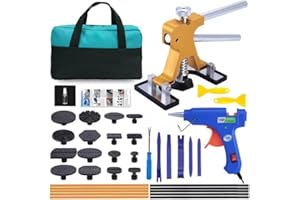 RANDALFY Dent Repair Kit Dent Puller Set - Dent Repair Dent Removal Tool, Car Paintless Dent Removal Kit, DIY Golden Lifter for Vehicle Dents/Door Dings/Hail Damage Removal