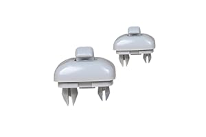 LoreenCar Lot de 2 supports de pare-soleil pour Audi A1 A3 A4 A5 Q3 Q5 A7 B6 B7 B8 S4 S5, crochets de pare-soleil 8U0857562A 8E0857562 8E0857563A (blanc)