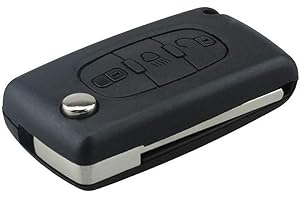 SALPIE Carcasa de Silicona para Llave de Coche de 3 Botones con Control Remoto y Compatible con Peugeot 106 107 205 206 207 306 307 308 309 406 407 807 Citroen C1 C2 C3 C4