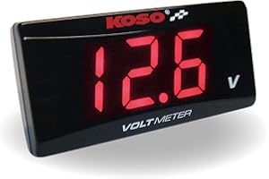 Voltmeter Koso Super Slim Style 8-18 Volt rot