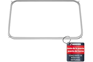 Kenekos - junta de puerta alrededor con 4 ganchos apto para Bosch 00754066/754066, Siemens, Neff, horno Constructa, junta de horno para sellar puertas de horno de goma
