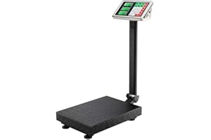 QUAHOM Heavy Duty Scales, Electronic Postal Scales Digital Parcel Scales 100KG/220lbs, Stainless Steel LCD Display Floor Platform Scale Industrial Postage Scales for Commercial Parcel Weighing Scales