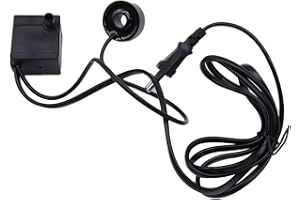 Ieron nedsänkbar vattenpump, 3 W 0,18 m³/h fontänpump med 4 LED-lampor för dammfontän, dammar, akvarium (med anslutningsmunst