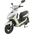 EXER G80 Electric Scooter, 60V 30AH Graphene Ion Battery, 250W BLDC Motor, 25 KMPH Top Speed, 80-100 KM Range, Hydraulic Suspension, Alloy Wheels (Silver)