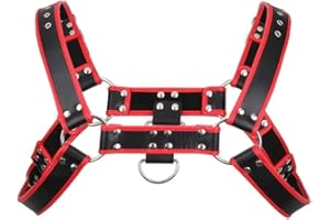 HSQSMWJ Arnés de Cuero de Cuerpo con Hebilla para Hombres Sexy Lencería Erotica