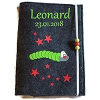 U-Heft Hülle mit Namen Kleine Raupe