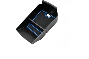 MEDZUK Compatible con Renault Rafale 2024-2025 2026 Caja de Almacenamiento para Consola Central, Caja Reposabrazos Organizador Bandeja, Con Tapete Antideslizante Accesorios (Azul)