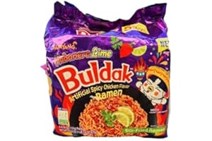 ‎AIMI ASIA BOX Samyang - 5 x Habanero Lime 140 g - Asia Instant Ramen Nudeln Extra Scharf Carbo