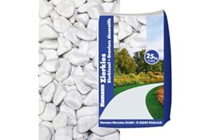 HAMANN MERCATUS GMBH Hamann Marmorkies Carrara 15-25 mm 25 kg Dekorative Gartengestaltung, Wege, Einfahrten, Beet, Kiesgitter, Garten,
