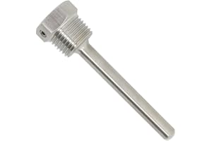 OTOMATICO 1/2 pouce - Immersion well pour sonde acier inoxydable 304 Doigt de gant à visser avec vis de blocage immersion de 30mm 50mm 100mm 200mm 300mm 400mm 500mm (100mm)