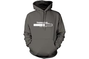 HotScamp Thinking Please Be Patient Kids and Adults Unisex Hoodie Funny Slogan Sarcastic