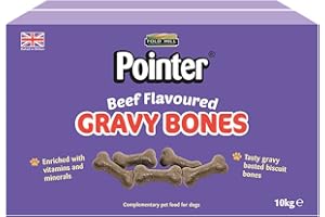 FOLD HILL Chewdles Gravy Bones Dog Treats, Beef, 10 kg
