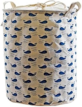 QHGstore Baumwolle Leinen faltbare Bad schmutzige Wäsche Wäscherei Speicher Eimer Kinder Spielzeugkorb