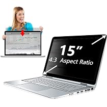 Écran De Confidentialité 15" 4:3 Pour PC Portable - Anti-reflets, Lumière Bleue - Compatible Lenovo, HP, Dell