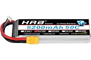 HRB POWER HRB Lipo Battery 5200mAh 50C 3S 11.1V RC Cars Battery Pack with XT90 Plug for RC Racing Hobby Drone Airplane Helicopter Car Truck Boat Traxxas Slash DJI