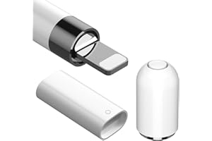 TITACUTE Kompatybilny z iPencil Cap & iPencil adapter do ładowania, akcesoria iPencil adapter do ładowania ołówek wymienna nasadka zestaw akcesoriów do Apple Pencil 1. generacji (biały)
