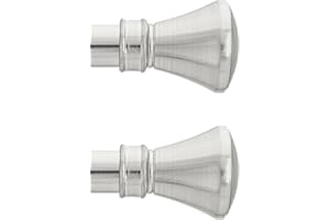 IANPAV Curtain Rod Pole Finials Liberty - 25 mm Chrome - Durable Metal Construction - Pair