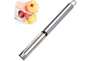 JASMINUM Descorazonador de manzanas, fácil extracción de granos de manzana, cortador de manzana, cortador de manzana de acero inoxidable, mango cómodo para manzanas asadas, tartas de manzana, anillos de