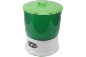 GLOGLOW Maszyna do kiełków fasoli, 3-warstwowa, automatyczna kontrola kiełków fasoli, zestaw do kiełkowania, duża pojemność, maszyna do prasowania do kuchni domowej (wtyczka UE 220 V)