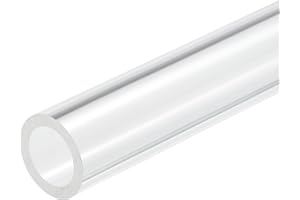 DMiotech 16mm x 22mm(5/8" x 7/8") Tuyau en Acrylique Transparent, Tube en Plastique Rigide de 10 Pouces pour Tuyau d'Eau d'Aquarium, Système de refroidissements par Eau, Plomberie