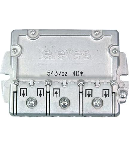 Splitter Segnale TV DVB-T - 1 Ingresso, 4 Uscite, Con Passante Alimentazione - Foto 7