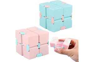 WEGLOK Juguete de Cubo Infinito,2 Piezas,Cubo Infinito Antiestres,Mini Kill Time,para Adultos y niños,versión Nueva Fidget Finger Toy Stress y Ansiedad