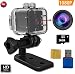 Produktbild FabQuaity Wasserdichte Mini Nachtsicht Kamera SQ 12 HD-BONUS 16-GB-SD-Karte, Sport Action Kamera Camcorder 1080P DV Video Recorder Infrarot Auto DVR Kamera Motion Detection für Fahrrad Ski Tauchen etc Mini kamera