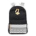 Produktbild Rucksack Damen Mit, NeillieN rucksack Mädchen Rucksack damen rucksack mädchen Weinlese-stilvolle 14 - Zoll - Rucksack Damen-Beutel Rucksack (Zigeuner Punkt Schwarz)