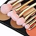 Morning7 Professional 7Pcs Metal Eyeshadow Foundation Eyebrow Brush Makeup Brushes Tool Set (Rose Golden)