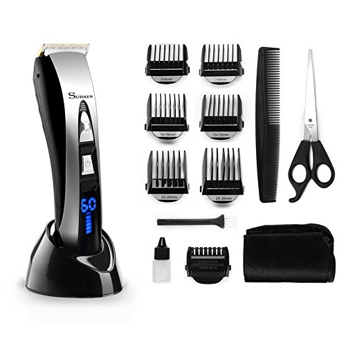 Preisvergleich Produktbild Haarschneider Langhaarschneider Kabellos Profi-Haarschneidemaschine mit 7 Kämme für jede Frisur von Elehot