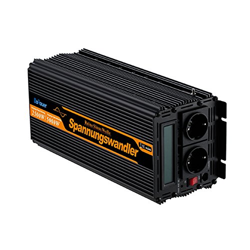 convertisseur pur sinus 24v 220v onduleur 2500 5000w ecran LCD transformateur de tension