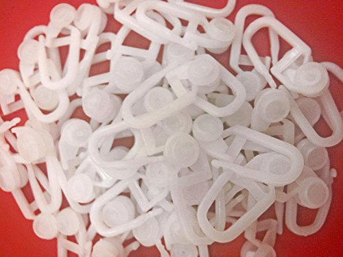 Sonnenschutz-HH – 200 Stück Gardinenrollen Gardinenröllchen 6 mm Laufrolle mit Faltenhaken für Faltenband Kräuselband – Innenlaufrollen IL-Rolle für Gardinenschienen Vorhangschienen Gardinenbretter Gardinen Laufschienen – weiß - 3