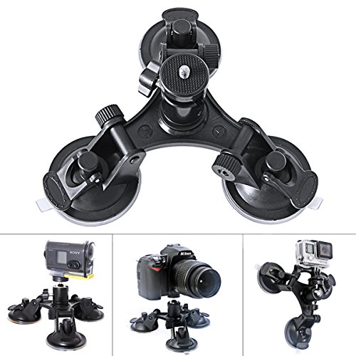 Fantaseal® MS-TSB Support à Ventouse Forte Trépied Fixation en Verre en Voiture Mount pour Caméra Action / DSLR Caméra /...
