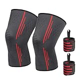 HOMPO Genouillère Crossfit Ligamentaire Basketball Volley Sport Compression Genou Unisexe pour Sports et Soins, Soutien Design Anti-Dérapant, Tissu Respirant -1 Paire