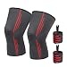 Produktbild HOMPO Anti Rutsch Kniebandage für Sport, Kompressions Knieorthese Knieschoner für Männer Damen, Elastische Knieschützer für Sport Fitness Volleyball Bike Handball Fußball Laufen Joggen, 1 Paar(L)