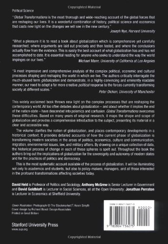 Book's Cover of Global Transformations: Politics, Economics and Culture