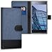 Produktbild kwmobile Hülle für Sony Xperia XZ Premium - Wallet Case Handy Schutzhülle Kunstleder - Handycover Klapphülle mit Kartenfach und Ständer Dunkelblau Schwarz