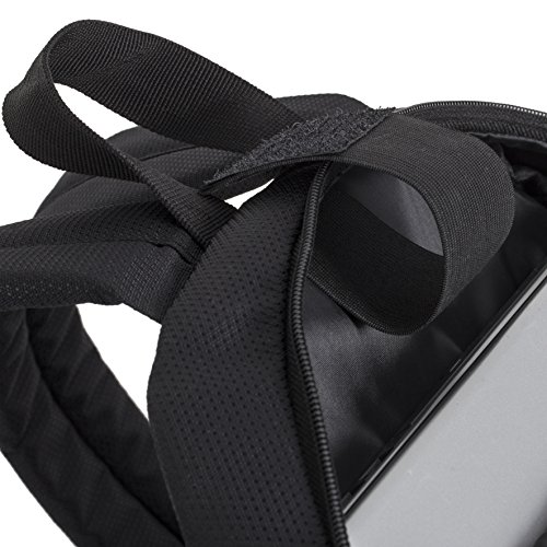 RIVACASE Rucksack für Notebooks bis 15.6” – Extrem flache und kompakte Tasche mit viel Platz und hohen Tragekomfort – Schwarz - 4
