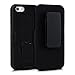 Price comparison product image kwmobile Hardcase with belt clip compatible with Apple iPhone SE / 5 / 5S in black