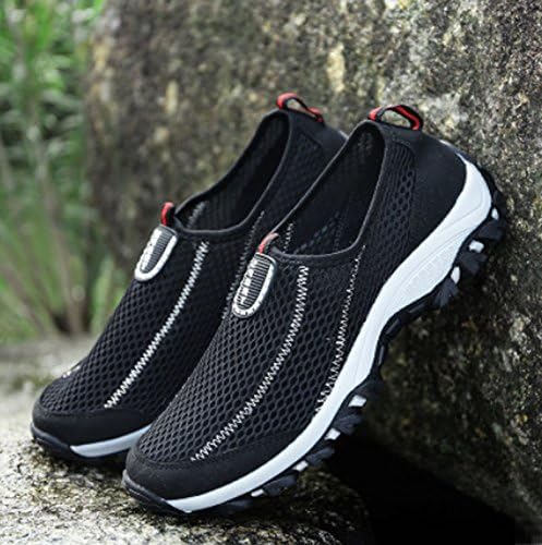 HAOYUXIANG Leisure shoes Outdoor Mountaineering Leisure Korean version net shoes comfortable breathable sleeve foot shoes (Color : Black, Size : 44)