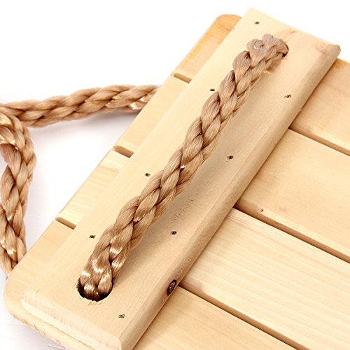 KING DO WAY Wooden Children Outdoor Indoor Rainproof Garden Games Traditional Swing Seat Rope Adjustable 40x16x1.2cm Max load weight 120kg reviews KING DO WAY Wooden Children Outdoor Indoor Rainproof Garden Games Traditional Swing Seat Rope Adjustable 40x16x1.2cm Max load weight 120kg