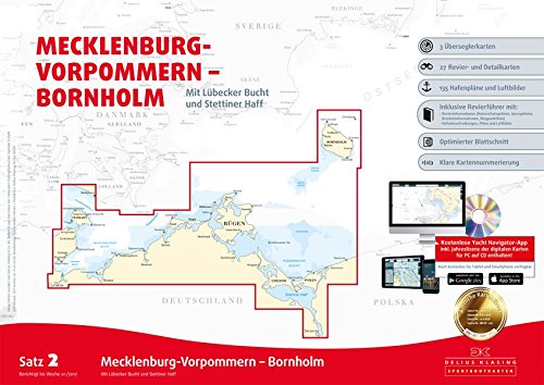 Sportbootkarten Satz 2: Mecklenburg-Vorpommern - Bornholm (Ausgabe 2017): Mit Lübecker Bucht und Stettiner Haff Sportbootkarten Satz 2: Mecklenburg-Vorpommern - Bornholm (Ausgabe 2017): Mit Lübecker Bucht und Stettiner Haff