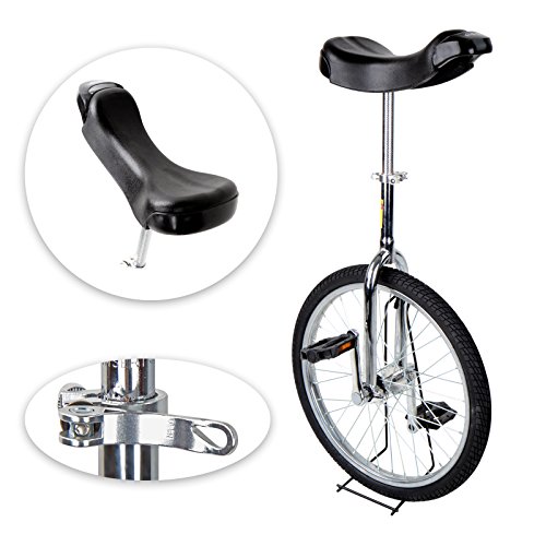Physionics® Einrad 20 Zoll mit Alu-Stahlfelgen höhenverstellbar Sattelstütze mit Schnellspanner in 5 verschiedenen Farben - 3