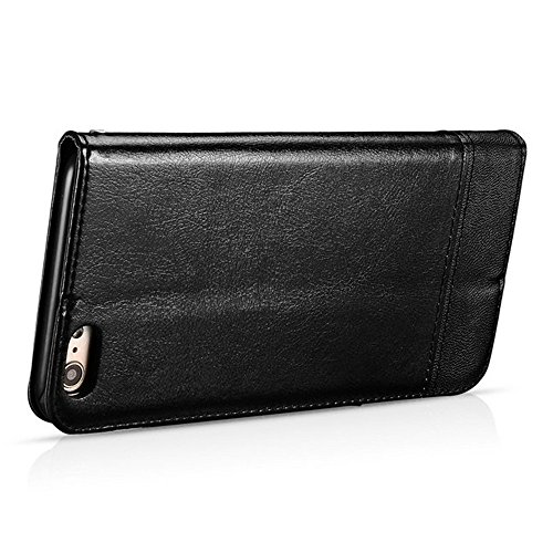 iPhone SE Hülle, iPhone 5 / 5s Schutzhülle Leder Hülle, Alfort 2 in 1 Flip Fashion Design Dual Use Falten Premium PU Leder Tasche Case Cover Flip Mappen Kasten Abdeckung für Apple iPhone SE / 5 / 5s 4″ Smartphone Funktion Standfunktion Unterstützte Telefone und Handy am seil Automatisches Schließen ( Schwarz ) + Alfort Schwarz Stylus Pen - 9