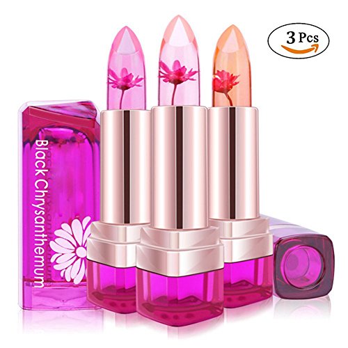 CINEEN Jelly Lipstick Professional Long Lasting Moisturizing Crystal Colour Changing Lip Balm Mask Gloss 3PCS/Set