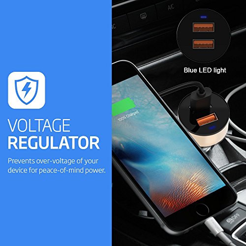 iVoler Dual Quick Charge 3 0 36W 2 Puertos USB Cargador de Coche 2 QC 3 0 Puerto con 2 en 1 Cable Cargador Micro USB y Tipo C para Samsung Galaxy S9 S9 Plus S8 S8 S7 S7 Edge S6 S6 Edge Note 8 5 4 Edge LG G6 G5 G4 Asus Zenfone 4 3 2 HTC 10 One A9 M8 M9 Nexus 6 Xiaomi Mi 6 5 Huawei Motorola Android smartphone Tablette iPhone iPad Batteries Externes Chargeur Portable etc - Negro Oro reviews iVoler Dual Quick Charge 3 0 36W 2 Puertos USB Cargador de Coche 2 QC 3 0 Puerto con 2 en 1 Cable Cargador Micro USB y Tipo C para Samsung Galaxy S9 S9 Plus S8 S8 S7 S7 Edge S6 S6 Edge Note 8 5 4 Edge LG G6 G5 G4 Asus Zenfone 4 3 2 HTC 10 One A9 M8 M9 Nexus 6 Xiaomi Mi 6 5 Huawei Motorola Android smartphone Tablette iPhone iPad Batteries Externes Chargeur Portable etc - Negro Oro