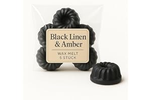 DUFTMELT ❥ 5er Set - Duftwachs | Melt | Duftkerzen | Raumduft für die Aromalampe ❥ (Black Linen & Amber)