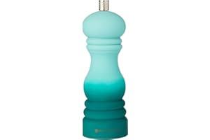 MasterClass Pepper Mill or Salt Grinder with Interchangeable Cap, Plastic, Green Ombré, 17 cm