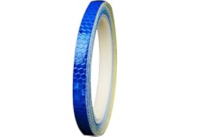 Reemky 1.5 cm x 8M/26ft adesivi riflettenti intemperie ad alta intensità bici adesivi auto moto sticker per Outdoor Ciclismo sicurezza protezione （azzurro）